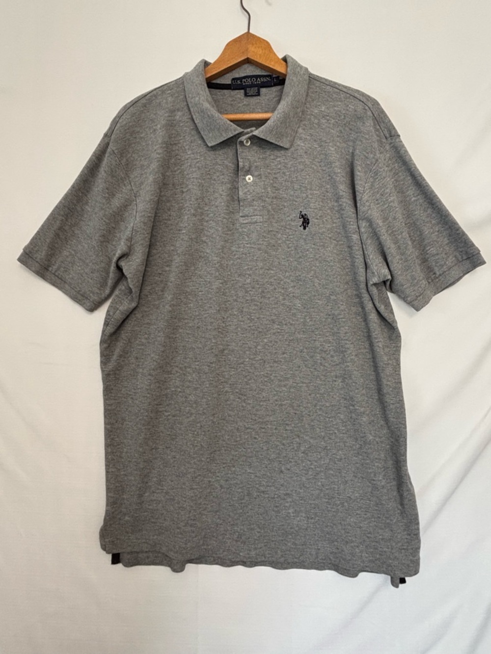 U.S. POLO ASSN. Gray Polo Shirt Size Large